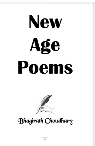Bhagirath Choudhary, India, New Age Poems